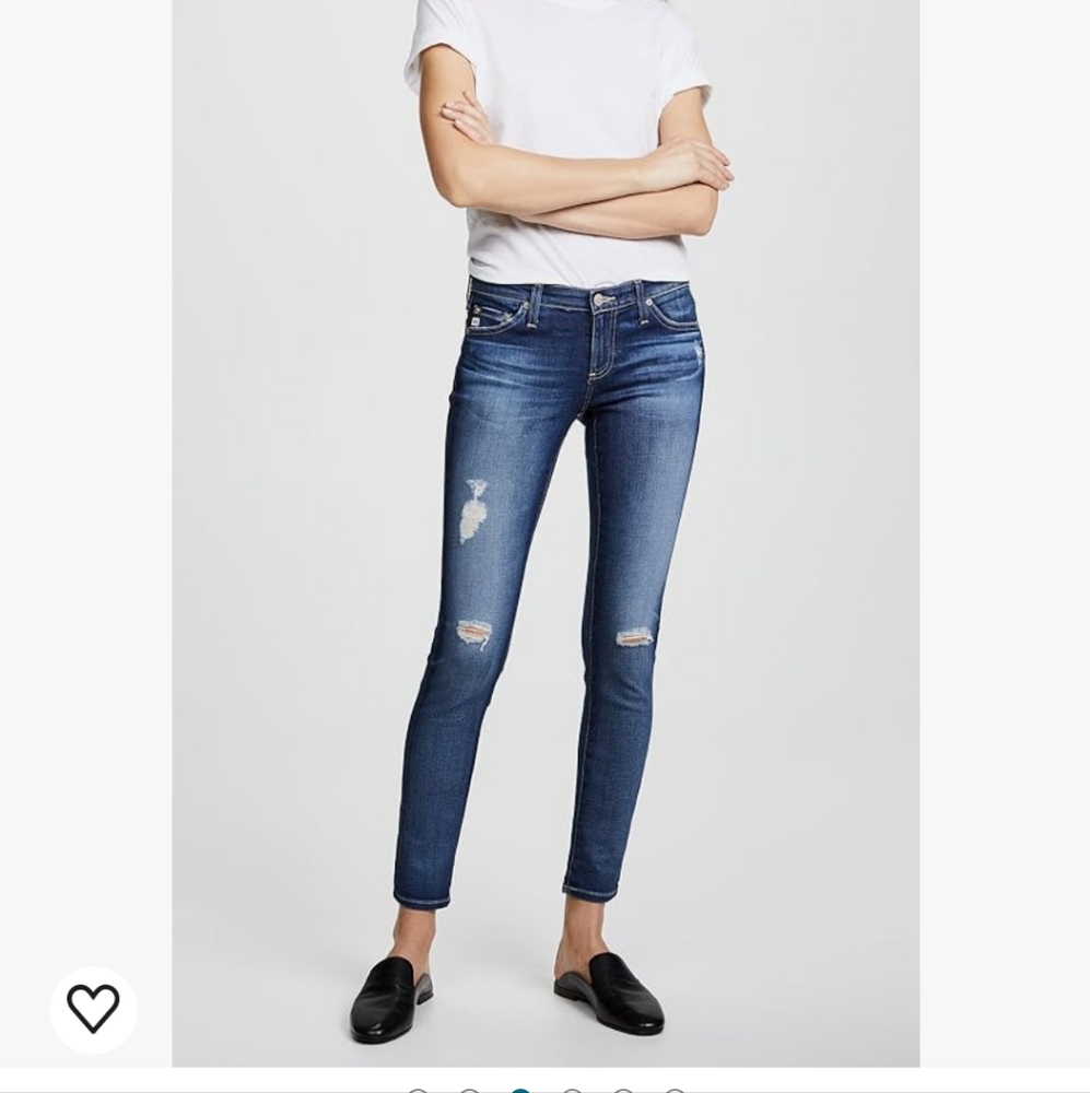AG Adriano Goldschmied The Legging  Ankle Super Skinny Jean Distresses S…
